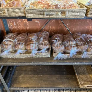 a variety of breads