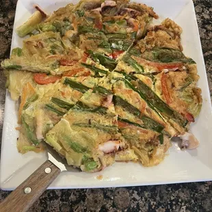 Seafood pancake
