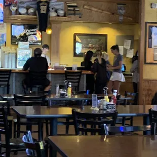 Staff just standing around not refilling our drinks or helping us.