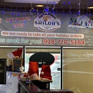 the front of the restaurant