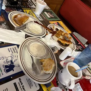 a table full of food