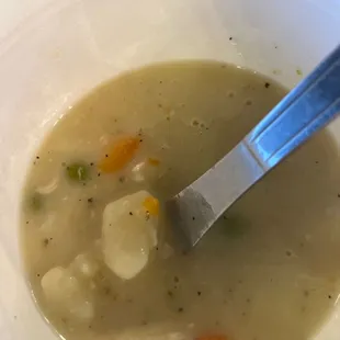 Chicken and dumplings are delicious