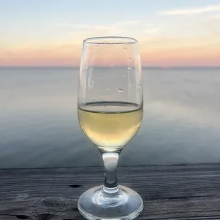 Chardonnay on the deck