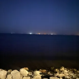 Off the docks outside