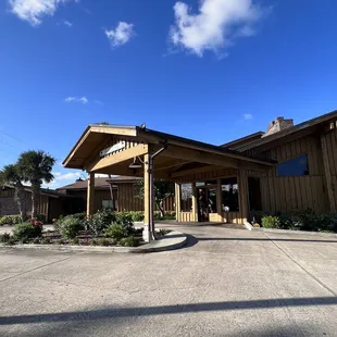 the front of the restaurant