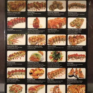 Sushi Menu (3/17/21)
