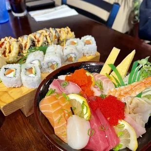 a variety of sushi