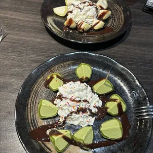 Mochi green tea and vanilla