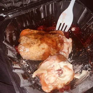 Cherry cheesecake eggroll