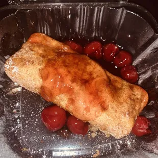 Cherry cheesecake eggroll