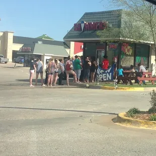outside