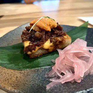 Wagyu uni toast