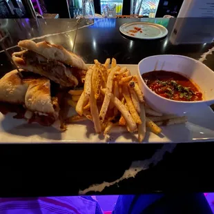 Meatball sandwich.