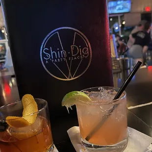 Old fashioned and Paloma