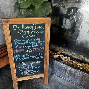 Sign at store front