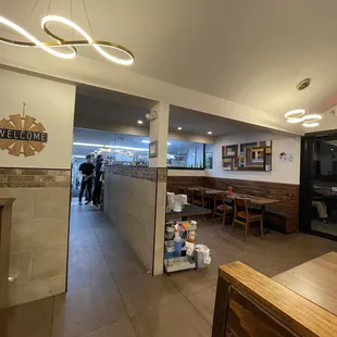 the interior of the restaurant