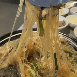 Japchae noodles