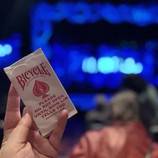 Audience participation trick