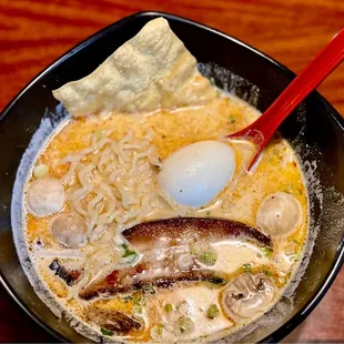 Tom Kha Ramen with chashu pork. So, so good!