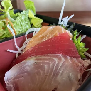 Sushi Sashimi Bento Lunch $13.50
