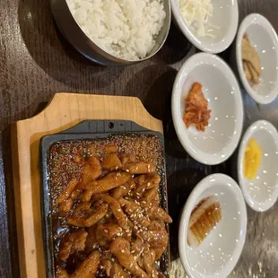 Spicy chicken lunch portion