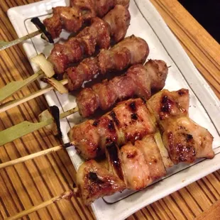 Gizzard and chicken thigh with yakitori sauce