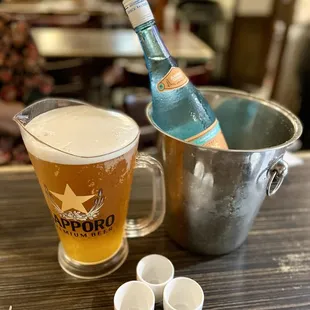 Sake, $50, 6/10  Sapporo beer, 6/10