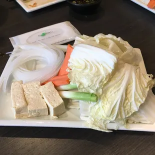 Veggies for 1 order of shabu