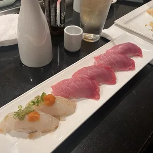 Halibut and toro blue fin
