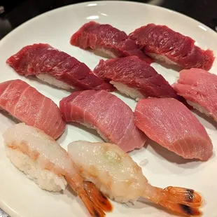 Blue fin tuna, botan ebi