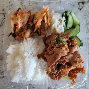 a meal in a plastic container