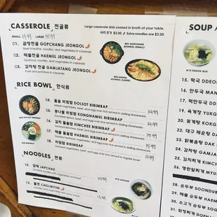 Menu as of 10/14/2021