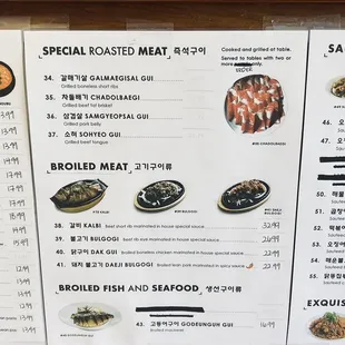 Menu as of 10/14/2021