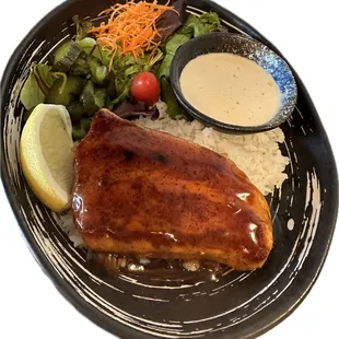 Salmon teriyaki lunch