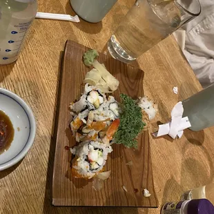 Chad Roll and the Crunchy Spicy Tuna roll. So good!