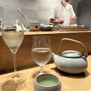 a chef preparing food in a restaurant