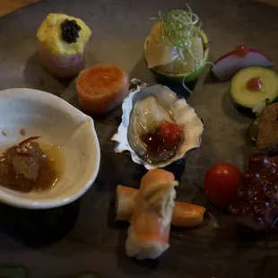 a plate of food on a table