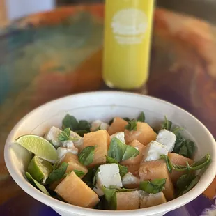 a bowl of fruit and vegetables