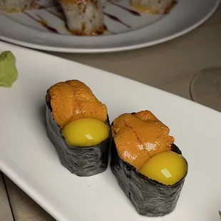 Japanese Uni with Quail Egg