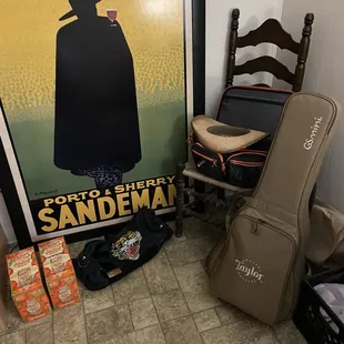 We went antiquing a bit, got some free peach 12 packs at the Spoetzl Brewery, and played some guitar earlier that day