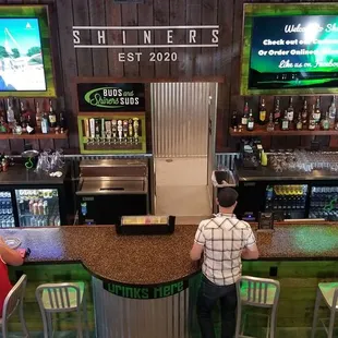 Easy access, clean, welcoming bar