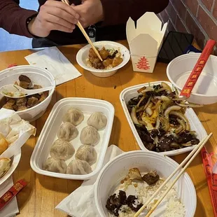 a man eating a meal