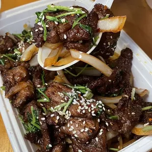 Stir fried Sauted Lamb With Spicy Cumin