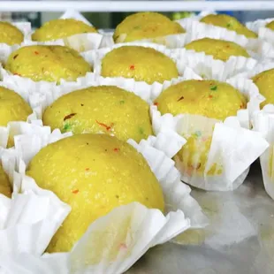 Freshly made Laddoo&apos;s (Mothi Choor)
