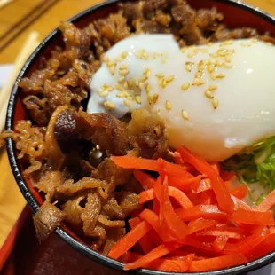a close up of a bowl of food