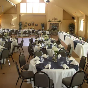 Our event center has 30&apos; ceilings designed to create a pathway of light during the day.