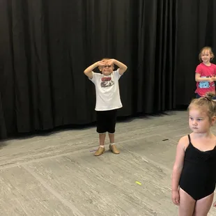 Getting ready for his practice rehearsal :)