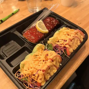 Salmon Crispy Fish Bento Box