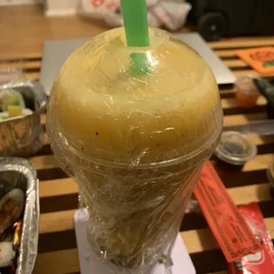 Passion Fruit Bubble Tea Smoothie