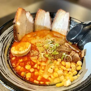 Pork Creamy TomYum Ramen - with extra corn